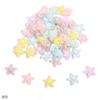 Brincos de acrílico transparente fosco com furo reto e estrela de cinco pontas, pingente feito à mão, faça você mesmo, corda de cabelo, pulseira, material de joia
