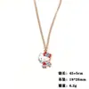 Regalo de Navidad de Dibujos Animados Collar de KT Cat Transfronterizo Hello Kitty Colgante de Gota de Aceite Joyería Novia Estudiante Collar de Sanrio