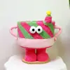 Cesta de Armazenamento de Monstro de Pés Grandes Desenho Animado, Caixa de Lanches para Arranjo de Flores, Cesta Abraço Dopamina da Moda, Cesta de Organização Trançada