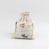Bolsa de Algodón y Lino con Estampado de Madera y Cierre de Cordón Bolsa para Joyería Regalo Bolsa de Cuerda Empaque Vacío para Joyería Bolsita Pequeña con Cordón