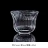 Xícara de chá pequena de vidro resistente ao calor, xícara de chá transparente de cristal estilo japonês espessada para uso doméstico, xícara para degustação de chá com padrão martelado, conjunto de chá kung fu pessoal