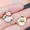 Mixto 50 Dibujos Animados Navideños Gotas de Aceite Lindo Papá Noel Copo de Nieve Regalo Alce Colgante Accesorios de Joyería Venta al por Mayor