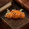 Regalo de Halloween Europeo y Americano Calabaza Broche de Aleación Ropa Pin Fijo Anti-Luz Sombrero Vestido Bolso Accesorios