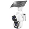 Cámara Solar de Doble Lente 4G Sin Recarga AOV Impermeable Exterior Ultra HD Visión Nocturna Sin Electricidad Sin Red Monitoreo