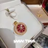 Recomendado por Blogger Quince Palacios de Aura Noble Collar de Perlas Corazón Retro Broche Floral de Princesa Diamante Brillante