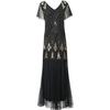 Amazon Transfronterizo Vestido de Lentejuelas 1920 Vestido Vintage Talla Grande Fiesta de Banquete Europeo y Americano Boda Vestido de Noche