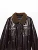 Chaqueta de moda europea y americana transfronteriza, nueva para Otoño e Invierno 2025, de alta gama para mujer, elegante, con solapa, hebilla recubierta