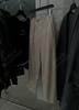Pantalones Casuales Yuran 26 Estilo Nuevo de Principios de Primavera, Teñidos con Hilo de Lana Fina, Entallados, con Pliegues, Caída Suelta, Largo Hasta el Suelo, Ligeramente Cónicos, Pierna Ancha
