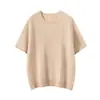 Fio Consinee 100% Caxemira Feminino Gola Redonda Trançado Solto Casual Suéter de Caxemira Versátil Simples Malha