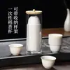 Uma geração de xícara de chá kung fu de casca de arroz, conjunto de chá de viagem, xícara de chá, biodegradável, espessada, resistente a altas temperaturas, xícara de chá descartável