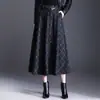 Falda de Cuadros Retro Línea A para Mujer Otoño/Invierno 2026 Nueva Falda Larga de Cintura Alta Adelgazante Elegante Versátil Falda de Dobladillo Ancho