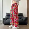 2026 Nova Estampa Digital Calça Casual de Verão Fina Tendência Perna Reta para Homens e Mulheres, Calça Simples Tendência