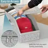 Caja de Almacenamiento Multifuncional para Gorras Amazon, Gran Capacidad, Caja Plegable de Almacenamiento para Gorras de Béisbol con Tapa, Caja con Cremallera a Prueba de Polvo