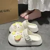 Tamancos de EVA estilo Birkenstock de verão, com sola grossa, confortáveis e duráveis, chinelos casuais fechados para mulheres, adequados para uso ao ar livre, com designs DIY de maçã e estrela