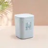Papelera Pequeña de Escritorio Estilo Nórdico para Uso Doméstico, con Tapa de Resorte de Presión, Mini Caja de Almacenamiento de Papel de Desecho, Cesto de Papel de Desecho