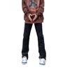 Jeans rotos para hombre otoño estilo americano desgastados lavados callejero moda retro sueltos rectos pierna ancha pantalones mopa