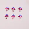 Decoraciones para uñas de color degradado de hongo transparente, pequeños accesorios de resina, para pendientes DIY, pasadores de pelo y accesorios de manicura