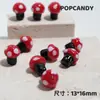 [Rosa Camelia] Material Rojo con Perlas Accesorios Cadena para Teléfono Móvil DIY Dulces Accesorios de Perlas Sueltas Joyería Hecha a Mano