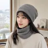 Novo Gorro de Tricô 2026 para Mulheres, Chapéu Versátil de Outono e Inverno, Chapéu de Lã que Afina o Rosto, Chapéu para Adultos de Circunferência Craniana Grande