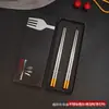 Conjunto de Hashis Familiares Hashis Chineses de Aço Inoxidável Doméstico Restaurante Hotel Criativo Auspicioso Cabo Oco Hashis Ocos