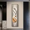 Arte Lineal Abstracto Vestíbulo Pintura Decorativa Minimalismo Italiano Sensación de Alta Gama Escaleras Pasillo Vestíbulo Arte de Pared Vertical