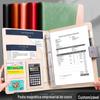 Pasta A4 Transfronteiriça, Pasta para Negociação de Vendas com Folhas Soltas, Pasta de Arquivo, Calculadora, Pasta de Documentos, Pasta Gerencial Multifuncional, Personalizável
