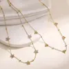 Cadena para Clavícula con Corazón y Flor de Circonita Aogu Transfronteriza Simple y Lujosa para Mujer Ins Nicho Acero Inoxidable de Alta Gama Nuevo