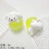 Perro feliz luminoso lindo resina diy joyería soporte para teléfono móvil parche para refrigerador accesorios para el cabello materiales hechos a mano