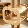 Marco de escalada para gatos transfronterizo, Casa para gatos, Árbol para gatos, Estructura de escalada para gatos con cápsula espacial integrada, Tablero multicapa de madera maciza, Tamaños grandes y pequeños para uso doméstico