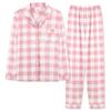 Pijama Feminina Primavera Outono e Inverno Feminina Nova Manga Longa Desenho Animado Fofa Desenho Animado Duas Peças Casual Roupa de Casa Atacado