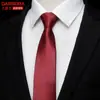 Gravata com Zíper 8cm Profissional Cor Vinho Puro para Pessoas Preguiçosas Fácil de Puxar Gravata para Noivo Casamento Entrevista de Emprego para Homens