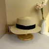 Nuevo Sombrero de Paja Francés de Ala Plana Plegable en Tres Secciones para Mujer 2026, Sombrero de Sol Versátil Tejido de Paja de Verano, Sombrero de Sol con Protección Solar