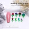 Nuevos Adornos DIY de Flores de Resina para Arte de Uñas Adornos de Uñas en Relieve Accesorios de Armadura para Usar Bicolor Venta al por Mayor Transfronteriza