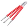 Atacado de fábrica conjunto de ferramentas de cerâmica argila diy escultura dupla cabeça madeira reparo em branco plástico argila metal faca de escultura