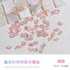 Mini cubo de azúcar de cristal para uñas, diamantes, joyería para uñas al por mayor, mágico aurora, octogonal, caramelo de roca, joyería para uñas tridimensional