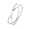 Rueda de la Fortuna al por Mayor Pulsera Doble de Bambú Articulado de Plata Pura Joyería para Mujer Versátil de Gama Alta Nuevo Estilo Chino
