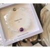 Pulseira de ametista natural de lavanda, pulseira para namorada de estudante, moda, temperamento simples, atmosfera elegante