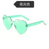 Gafas de Sol Dulces Lindas de Amor Divertidas Para Todo Combinar Decorativas Para Fiesta Gafas Sin Montura con Borde de Corazón de Melocotón