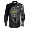 Otoño nueva camisa de manga larga estampada de calavera para hombre camisa de manga larga ajustada para hombre top de moda juvenil
