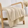 Manta de Tricô Acrílico Textura Waffle de Luxo 50"x60", Manta Macia e Aconchegante para Sofá Cama, Manta Decorativa Moderna Minimalista para Casa, Várias Cores da Moda