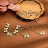 Amazon Europa ventas calientes transfronterizas collar de joyería europea y americana para mujer versátil aleación de alta calidad lazo collar de perlas