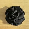 8CM Flores de cetim queimadas artesanais DIY Meninas Camélia Enfeites de cabelo Cocar Flor Corsage Sapatos Decoração de flores Acessórios