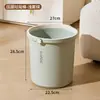 Nuevo Cubo de Basura Estilo Nórdico con Anillo de Prensa Integrado de Gran Capacidad para Cocina del Hogar, Baño, Dormitorio, Oficina