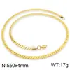 Cadena de Serpiente de Alto Sentido de la Moda INS Combinación Perfecta Temperamento Cadena Plana NK Cubana Acero Inoxidable Collar para Hombres y Mujeres