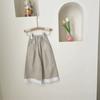 Pantalones anchos para niña, estilo occidental, primavera 2025, nuevos pantalones largos con costuras de encaje para niña, pantalones casuales, estilo occidental que combina con todo.