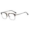 Nuevas gafas retro de doble haz con marco transfronterizo anti-luz azul, monturas para gafas de mujer, monturas para gafas de alta gama al por mayor para hombres