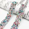 Tiras de strass de resina, acessórios para joias DIY, patches de strass hot-fix, enfeites para roupas, tiras de strass, patches decorativos de strass de resina