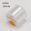 Rodada de cristal transparente linha de pesca frisada linha DIY elástico frisado corda elástica jóias acessórios rolo completo material frisado