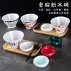 Cuenco de agua con azúcar estilo japonés cuenco de postre creativo red social nan cuenco para hot pot raspado de hielo cuenco de postre de agua con azúcar para helado cuenco de cono melamina