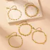 BS0026 Pulsera de cadena cubana minimalista transfronteriza europea y americana, nueva pulsera de joyería de cadena geométrica multicapa para mujer